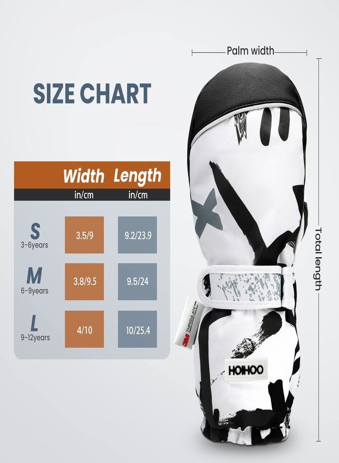 HOIHOO Kids Ski Mittens, Waterproof Snow Thinsulate Mittens Toddler Warm Winter Ski Snow gloves with String for Boys Girls - Image 5